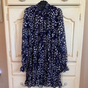 Elegant Long Sleeve Patterned Dress